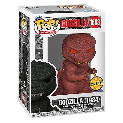 Funko Pop Chase Godzilla 70Th Godzilla 1984 #1663 Variante Rara 1 em 6 Vinil 9,5cm