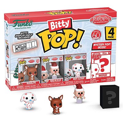 Funko Bitty Pop Rudolph Rudolph 4Pack 2,5cm Miniatura Oficial Funko