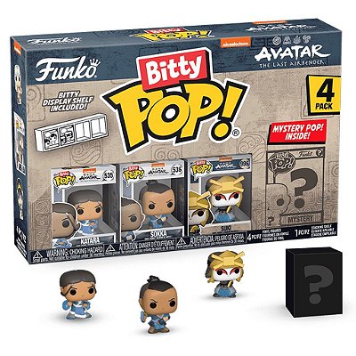 Funko Bitty Pop Avatar Katara 4Pack 2,5cm Miniatura Oficial Funko