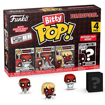 Funko Bitty Pop Marvel Deadpool Sleepover 4Pack 2,5cm Miniatura Oficial Funko