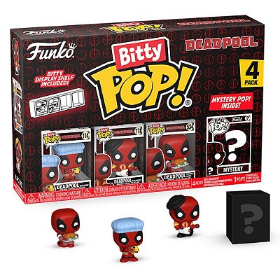 Funko Bitty Pop Marvel Deadpool Bathtime 4Pack 2,5cm Miniatura Oficial Funko