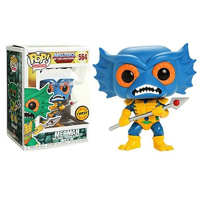 Funko Pop Chase Master Universe Merman #564 Variante Rara 1 em 6 Vinil 9,5cm