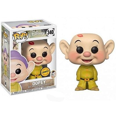 Funko Pop Chase Disney Snow White Dopey #340 Variante Rara 1 em 6 Vinil 9,5cm