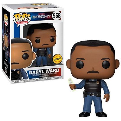 Funko Pop Chase Bright Daryl Ward #558 Variante Rara 1 Em 6 Vinil 9,5Cm Vinil 9,5 cm Oficial Funko