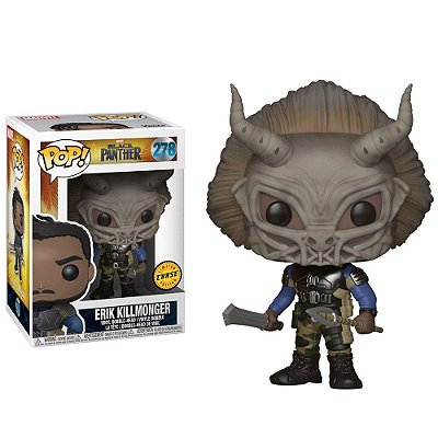 Funko Pop Chase Black Phanter Erik Killmo #278 Variante Rara 1 Em 6 Vinil 9,5Cm Vinil 9,5 cm Ofic...