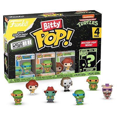 Funko Bitty Pop Turtle Ninja Leonardo 4Pack 2,5Cm Miniatura Oficial Funko 2,5cm Miniatura Oficial...