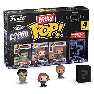 Funko Bitty Pop Marvel Hulk 4Pack 2,5cm Miniatura Oficial Funko