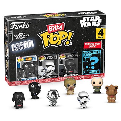 Funko Bitty Pop Star Wars Darth Vader 4Pack 2,5cm Miniatura Oficial Funko