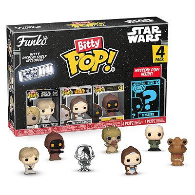 Funko Bitty Pop Star Wars Luke 4Pack 2,5cm Miniatura Oficial Funko