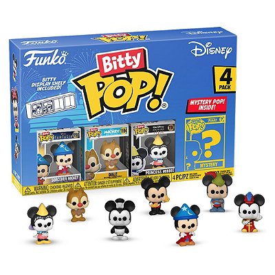 Funko Bitty Pop Disney Sorcerer Mickey 4Pack 2,5Cm Miniatura Oficial Funko 2,5cm Miniatura Oficia...