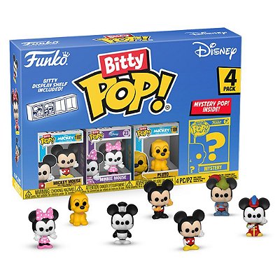 Funko Bitty Pop Disney Mickey 4Pack 2,5cm Miniatura Oficial Funko