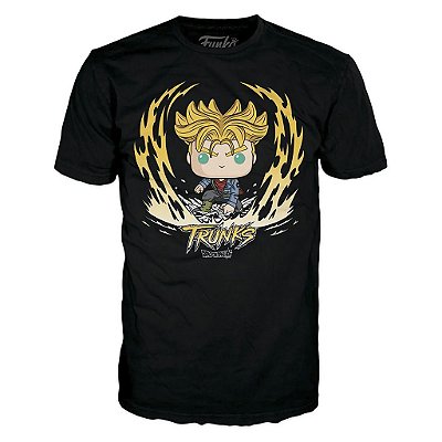 Camiseta Funko Tees Camiseta Funko Tees Dragon Ball Super Trunks Sm Tamanho Sm Algodão Oficial Fu...
