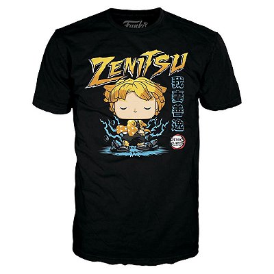 Camiseta Funko Tees Demon Slayer Zenitsu Xl Tamanho XL Algodão Oficial Funko