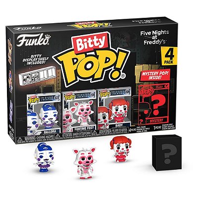 Funko Bitty Pop Five Nights At Freddys Ballora 4Pack 2,5Cm Miniatura Oficial Funko 2,5cm Miniatur...