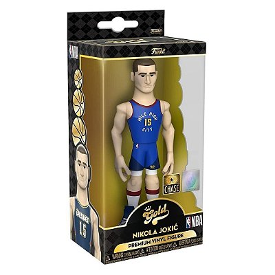 Funko Pop Chase Gold Nba Nuggets Nikola Jokic #59384 Variante Rara 1 Em 6 Vinil 9,5Cm Vinil 9,5 c...