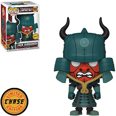 Funko Pop Chase Samurai Jack Jack Armored #1052 Variante Rara 1 em 6 Vinil 9,5cm