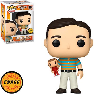 Funko Pop Chase The 40-Year-Old Virgin Andy Stitzer #1064 Variante Rara 1 Em 6 Vinil 9,5Cm Vinil ...