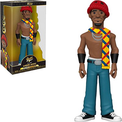 Funko Pop Gold 30Cm 12 Outkast Andre 3000 Black & Gold Suit #59501 Vinil 30Cm Edição Premium Funk...