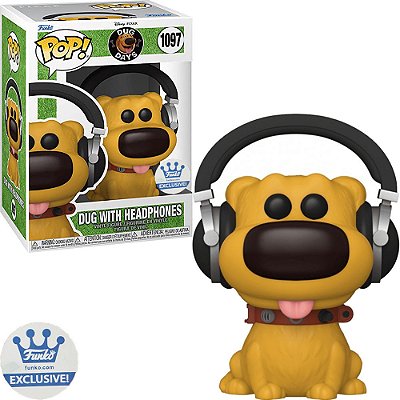 Funko Pop Disney Dug Days Dug W/Headphones Ex #1097 Vinil 9,5 cm Oficial Funko