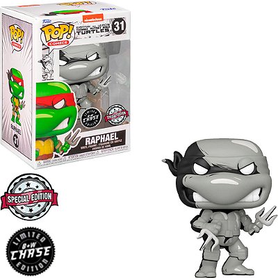Funko Pop Chase Turtles Ninja Raphael #31 Variante Rara 1 Em 6 Vinil 9,5Cm Vinil 9,5 cm Oficial F...