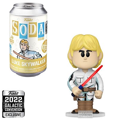Funko Pop Funko Vinyl Soda Star Wars Luke Skywalker Galactic #64130 Vinil 9,5 cm Oficial Funko