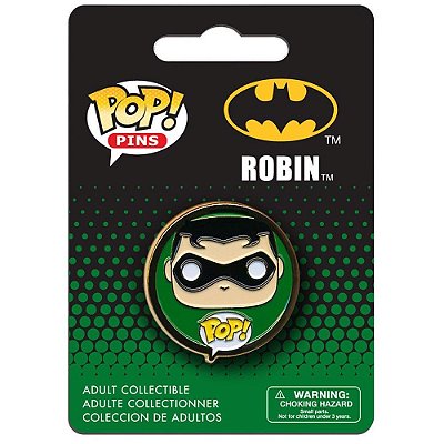 Funko Pop Pins.Dc - Universe Robin Vinil 9,5 cm Oficial Funko