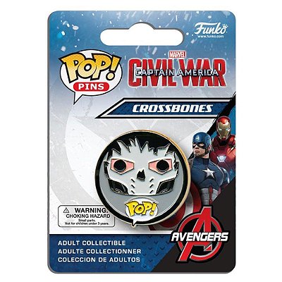 Funko Pop Pins.Captan - America Crossbones Vinil 9,5 cm Oficial Funko