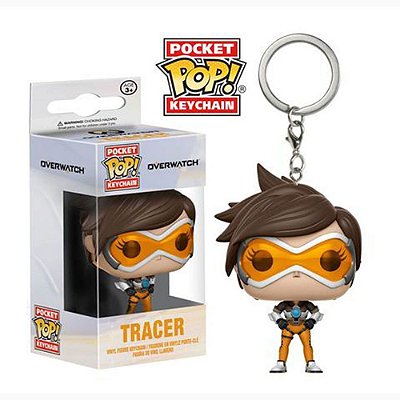 Funko Pop Keychain - Overwatch Tracer Vinil 9,5 cm Oficial Funko