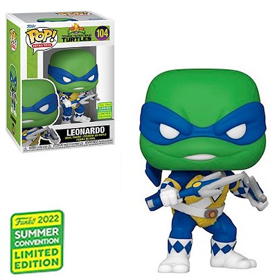 Funko Pop Power Rangers - Turtles Leonardo #104 Vinil 9,5 cm Oficial Funko
