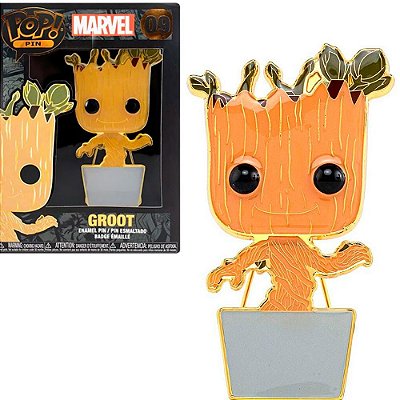 Funko Pop Pins.Marvel Guardians - Galaxy Groot #09 Vinil 9,5 cm Oficial Funko