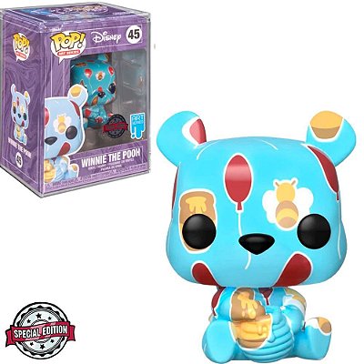 Funko Pop Disney Winnie Pooh Arts Winnie The - Pooh Ex #45 Vinil 9,5 cm Oficial Funko
