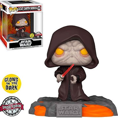 Funko Pop Star Wars Red Saber - Darth Sidious #519 Vinil 9,5 cm Oficial Funko