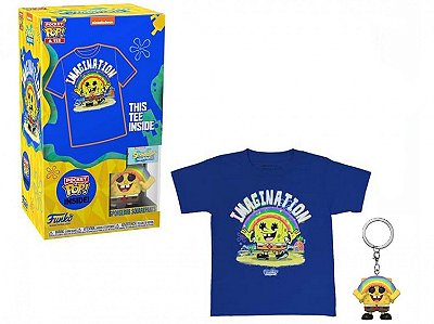 Funko Pop Pocket + Tee Spongebob - W/Rainbow Kid #63483 Vinil 9,5 Cm Oficial Funko Vinil 9,5 cm O...