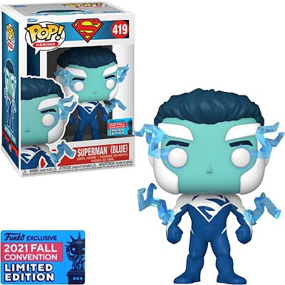 Funko Pop Heroes - Superman Blue #419 Vinil 9,5 Cm Oficial Funko Vinil 9,5 cm Oficial Funko