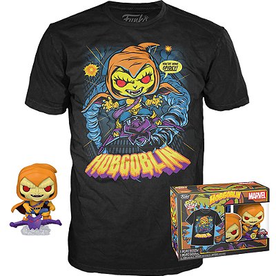 Funko Pop Marvel Animated Spider-Man Hobgoblin + - Tee Bundle #58876 Vinil 9,5 Cm Oficial Funko V...