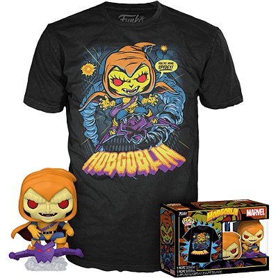 Funko Pop Marvel Animated Spider-Man Hobgoblin + - Tee Bundle #58878 Vinil 9,5 Cm Oficial Funko V...