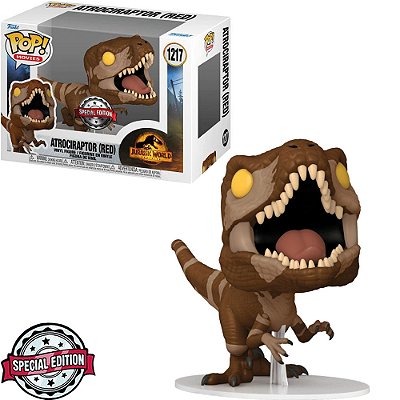 Funko Pop Jurassic World Dominion - Atrociraptor Red #1217 Vinil 9,5 Cm Oficial Funko Vinil 9,5 c...