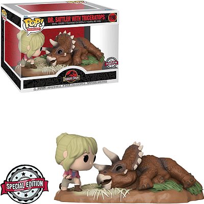 Funko Pop Jurassic Park - Dr.Sattler W/Triceratops #1198 Vinil 9,5 Cm Oficial Funko Vinil 9,5 cm ...