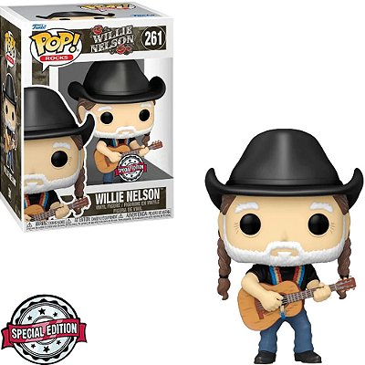 Funko Pop Rocks Willie Nelson Willie Nelson - Cowboy Hat #261 Vinil 9,5 Cm Oficial Funko Vinil 9,...
