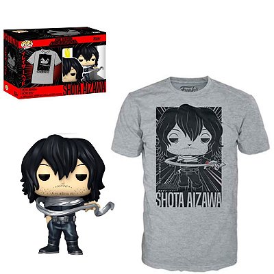 Funko Pop My Hero Academia Box Shota Aizawa + - Tee Bundle #63393 Vinil 9,5 cm Oficial Funko