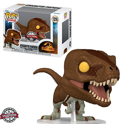 Funko Pop Jurassic World Dominion - Atrociraptor Phantera #1216 Vinil 9,5 cm Oficial Funko