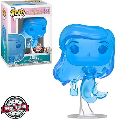 Funko Pop Disney Little Mermaid Ariel - Translucent Blue #563 Vinil 9,5 cm Oficial Funko
