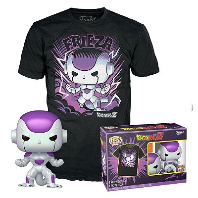 Funko Pop Dragon Ball Z Frieza + - Tees Bundle #63651 Vinil 9,5 cm Oficial Funko