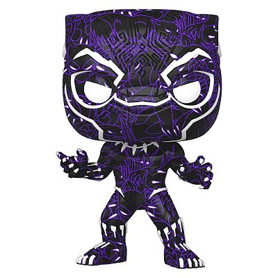 Funko Pop Marvel Black Phanter Art Series - Black Panther #70 Vinil 9,5 cm Oficial Funko