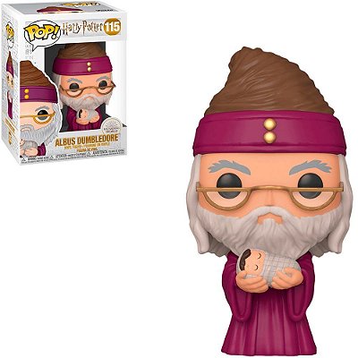 Funko Pop Harry Potter 6 Albus Dumbledore - W/Baby Harry #115 Vinil 9,5 cm Oficial Funko