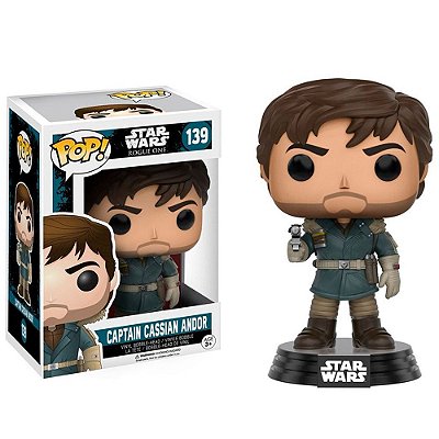 Funko Pop Star Wars Rogue Captain - Cassian Andor #139 Vinil 9,5 cm Oficial Funko
