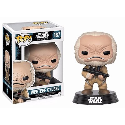Funko Pop Star Wars Rogue - Weeteef Cyubbe #187 Vinil 9,5 cm Oficial Funko