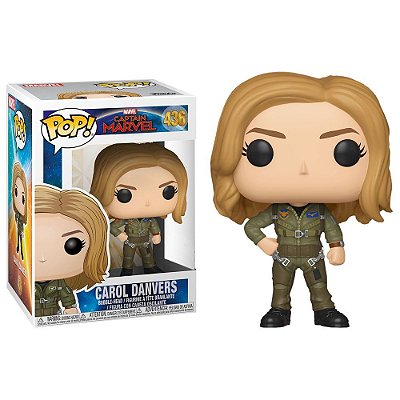 Funko Pop Marvel Captain Marvel Carol - Danvers Atc #436 Vinil 9,5 cm Oficial Funko