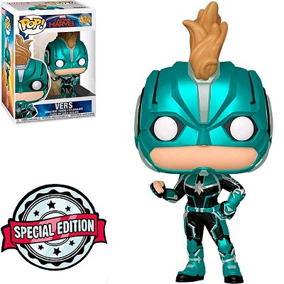 Funko Pop Marvel Captain Marvel - Vers Atc #434 Vinil 9,5 cm Oficial Funko