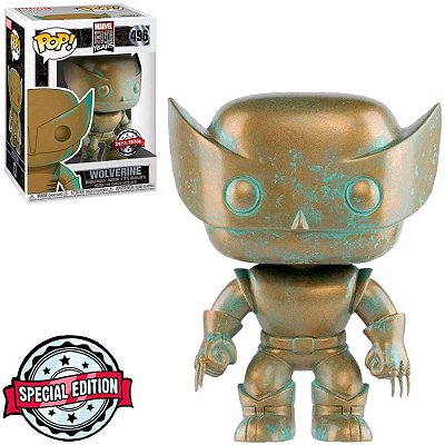Funko Pop Marvel 80Th X-Men - Wolverine Patina #496 Vinil 9,5 cm Oficial Funko